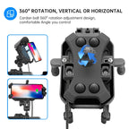 WUPP ZH-1848B1 15W Motorcycle Wireless Fast Charging Phone Navigation Holder, M8 Ball Joint, M10 Ball Joint