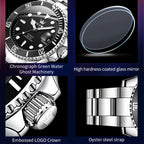 OLEVS 6650 Men Luminous Waterproof Mechanical Watch