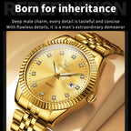 OLEVS 5526 Men Diamond Set Luminous Waterproof Quartz Watch