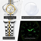 OLEVS 5526 Women Diamond Set Luminous Waterproof Quartz Watch
