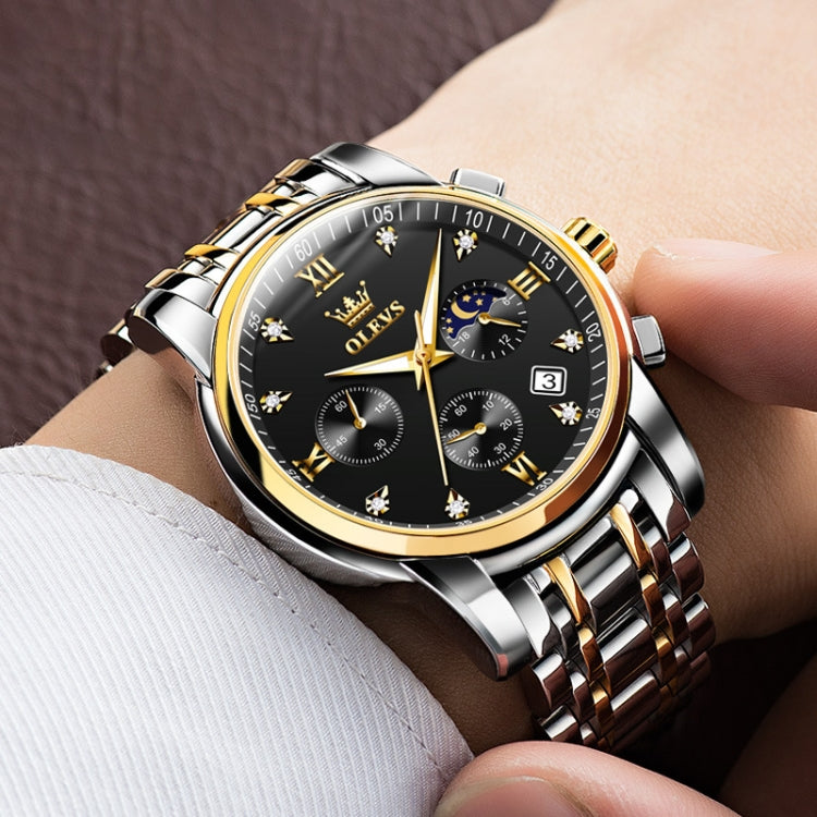 OLEVS 2858 Men Multifunctional Business Waterproof Quartz Watch