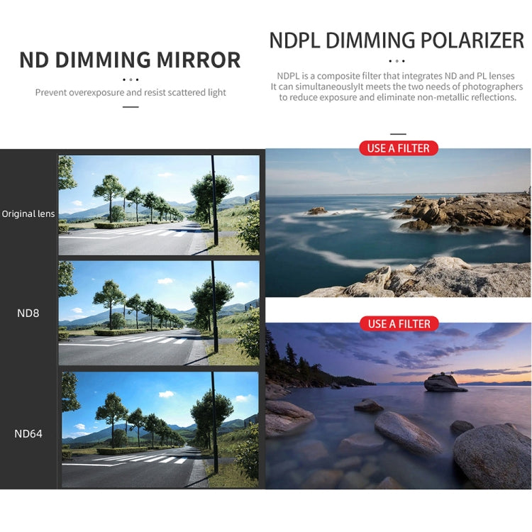 JSR GB Neutral Density Lens Filter, 4 in 1 ND Kit For DJI Mavic 3 Pro, 4 in 1 NDPL Kit For DJI Mavic 3 Pro