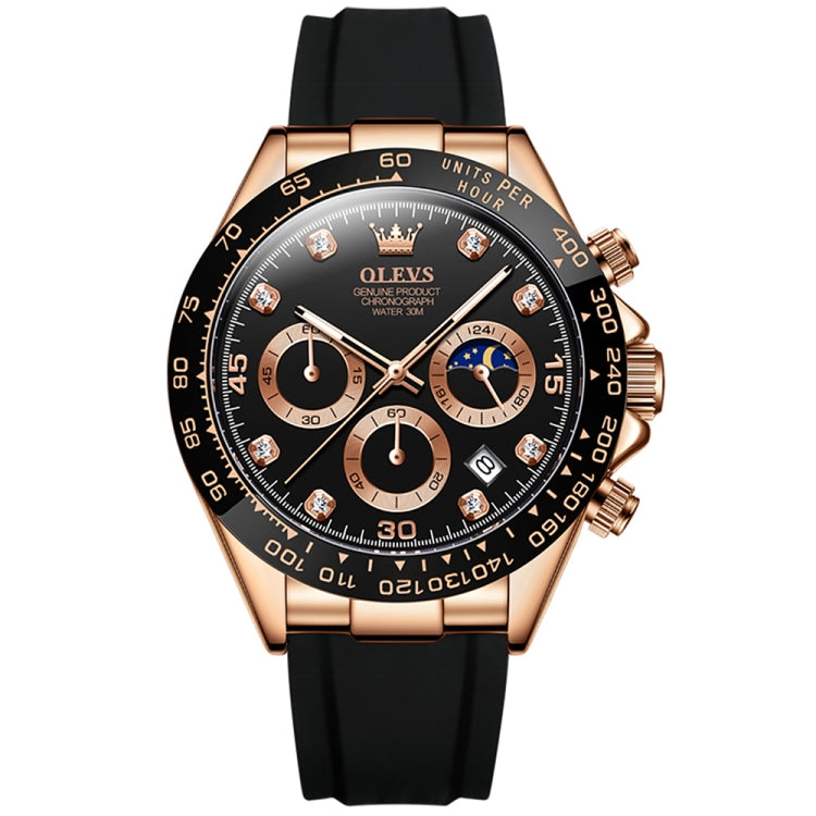 OLEVS 2875 Men Multifunctional Sports Chronograph Waterproof Quartz Watch