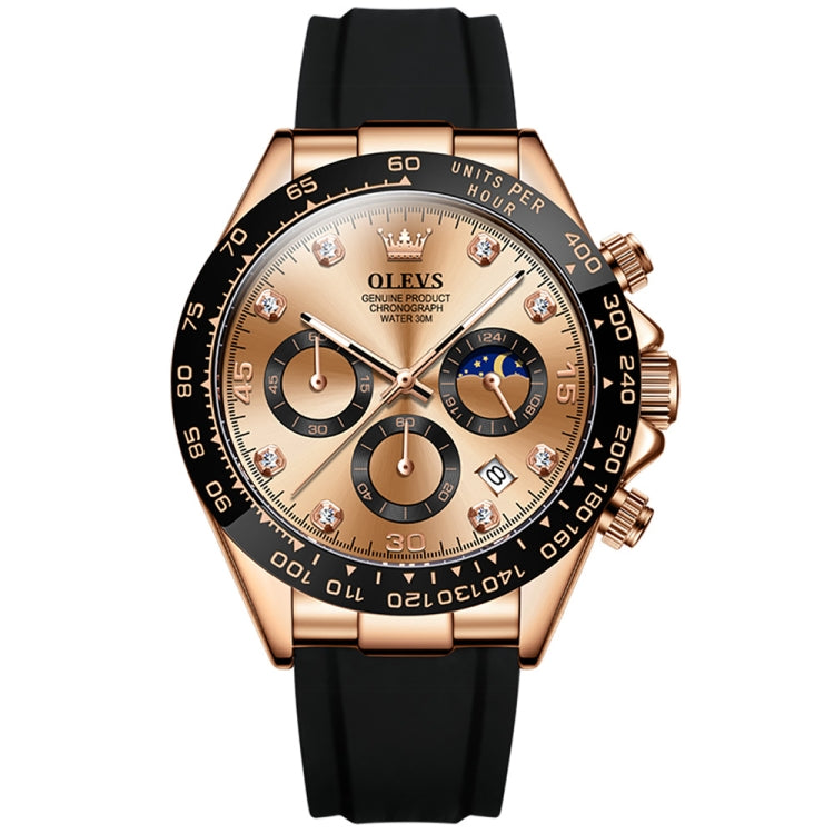 OLEVS 2875 Men Multifunctional Sports Chronograph Waterproof Quartz Watch