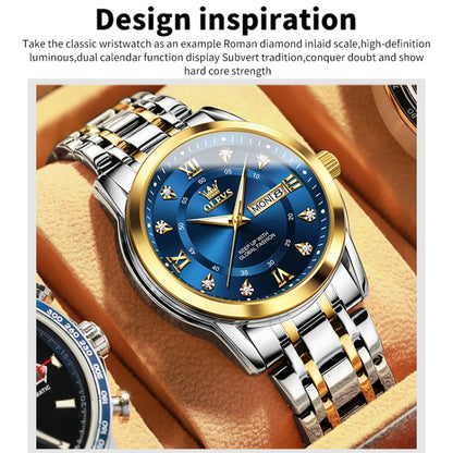 OLEVS 5513 Men Business Luminous Waterproof Quartz Watch