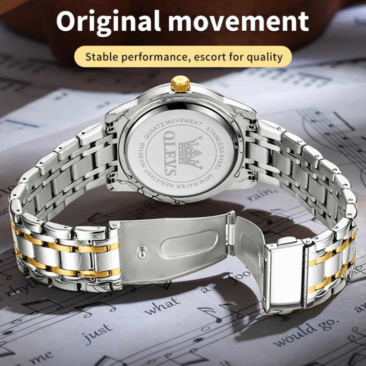 OLEVS 5513 Men Business Luminous Waterproof Quartz Watch