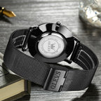 OLEVS 5869 Men Business Waterproof Steel Strap Quartz Watch