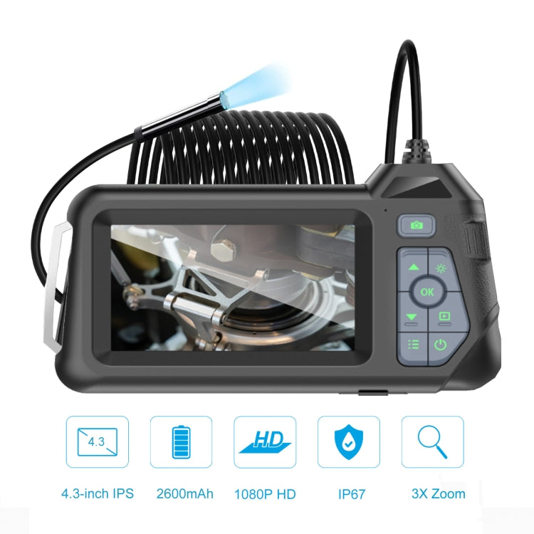 M60 4.3 inch Single Camera with Screen Endoscope, 1m, 2m, 5m, 10m