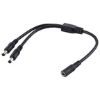 5.5 x 2.1mm Female to Male Plug DC Power Splitter Adapter Power Cable, 30cm, 70cm