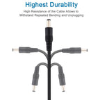 5.5 x 2.1mm Female to Male DC Power Extension Cable, 1m, 1.5m, 3m, 5m, 10m