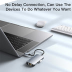 Yesido HB15 6 in 1 USB-C / Type-C Ports Multifunctional Docking Station HUB Adapter, HB15