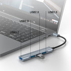 Yesido HB17 4 in 1 USB-C / Type-C Multifunctional Docking Station HUB Adapter, HB17