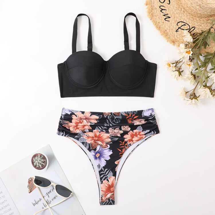 Woman Sexy High Waist Two Piece Bikini Swimsuit, S, M, L, XL