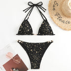 Woman Sexy Star Gilding Two Piece Bikini Swimsuit, S, M, L, XL