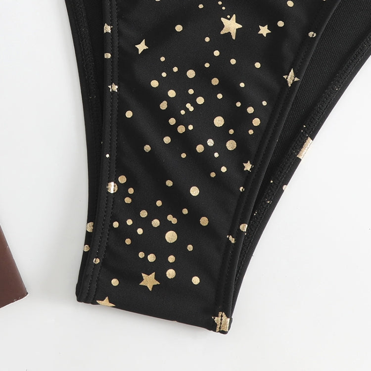 Woman Sexy Star Gilding Two Piece Bikini Swimsuit, S, M, L, XL