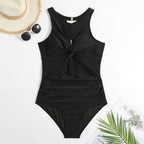 Women Sexy Solid Color One Piece Bikini Swimsuit, S, M, L, XL