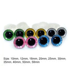 100pcs Resin Three-dimensional Animal Artificial Eye Plastic Plush Toy Accessories, Size:9mm (Colors Shipped Randomly), 9mm