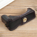 1/4 inch Thread PU Leather Camera Half Case Base, For Canon EOS R50