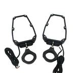 For 1.75 - 2 inch UTV-26 UTV / ATV Three Color Rear Frame Reflective Mirror with LED Lights, UTV-26