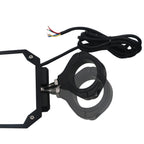 For 1.75 - 2 inch UTV-26 UTV / ATV Three Color Rear Frame Reflective Mirror with LED Lights, UTV-26
