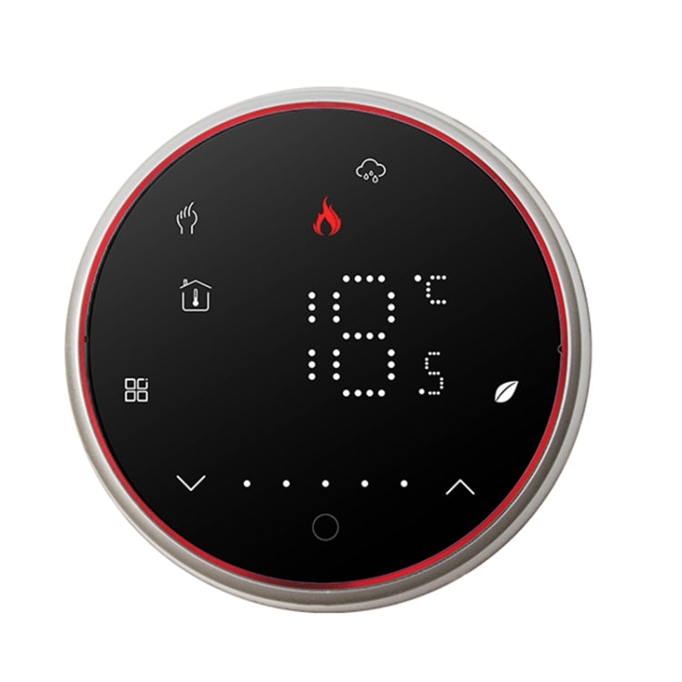 BHT-6001GBLW 95-240V AC 16A Smart Round Thermostat Electric Heating LED Thermostat, With WiFi, Without WiFi