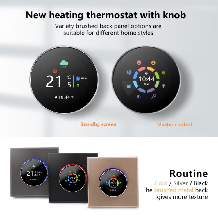 95-240V AC 3A Smart Knob Water Heating Thermostat with Internal Sensor & WiFi Connection, BHT-7000-GALW