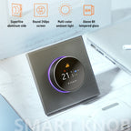 BHT-7000-GALZB 95-240V AC 3A Smart Knob Thermostat Water Heating Controller with Zigbee, BHT-7000-GALZB