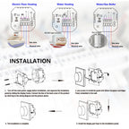 BHT-7000-GBLZB 95-240V AC 16A Smart Knob Thermostat Electric Heating Controller with Zigbee & WiFi, BHT-7000-GBLZB