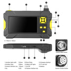 P30 3.9mm 1080P IP68 Waterproof 4.3 inch Screen Single Camera Digital Endoscope, 2m Hard Cable, 5m Hard Cable, 10m Hard Cable