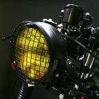 Motorcycle Reticular Retro Lamp LED Headlight Modification Accessories for Halley CG125 / GN125, DM-DD-023, DM-DD-023 (Yellow)