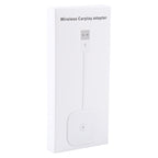 USB + USB-C / Type-C Wired to Wireless Carplay Adapter for iPhone, White Square