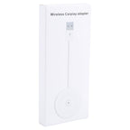 USB + USB-C / Type-C Wired to Wireless Carplay Adapter for iPhone, White Round