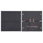 DIY Sun Power Battery Solar Panel Module Cell, 5V 0.3W 60mAh 60 x 60mm, 6V 0.2W 60mAh 70 x 25mm, 5V 0.25W 50mAh 80 x 30mm, 5V 0.3W 140mAh 84.5 x 84.5mm, 5V 3W 600mAh 190 x 110mm, 6V 3W 500mAh 169.5 x 116mm