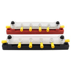 1 Pair RV Yacht 150A High Current Single-row 4-way Busbar with 12pcs Terminals, CP-3125