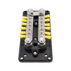 150A 12-48V RV Yacht Modified Double Row 12-way M6 Terminal Busbar with 12pcs Terminals, CP-3158, CP-3159