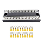 CP-4051 100A 48V RV Yacht Modified Double Row 10-way Busbar with 20pcs Terminals, CP-4051