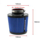 XH-UN077-079 Car High Flow Cold Cone Engine Air Intake Filter, 63mm, 76mm, 101mm