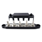 RV Yacht M8 Single Row 5-way Power Distribution Block Busbar with Cover, CP-4122-01, CP-4122-02