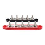 1 Pair RV Yacht M8 Single Row 5-way Power Distribution Block Busbar with Cover, CP-4123
