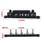 1 Pair RV Yacht M8 Single Row 5-way Power Distribution Block Busbar with Cover, CP-4123