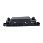 RV Yacht M8 Single Row 4-way Power Distribution Block Busbar with Cover with 300A Fuse, CP-4124-01, CP-4124-02