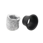XH-UN099 Carbon Fiber Car Front Bumper Turbo Air Intake Inlet Pipe Air Funnel Kit, Round, Square