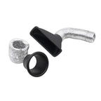 XH-UN099 Carbon Fiber Car Front Bumper Turbo Air Intake Inlet Pipe Air Funnel Kit, Round, Square