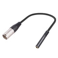 3.5mm Female to XLR 3pin Male Audio Cable, Length: 30cm, 3.5mm F to XLR M