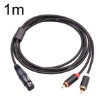 RCA20 XLR Female to Dual RCA Y-Splitter Audio Cable, 1m, 2m, 3m