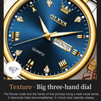 OLEVS 5563 Men Luminous Waterproof Quartz Watch, Men Quartz Watch