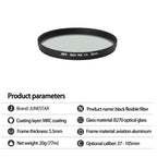 JSR Black Mist Filter Camera Lens Filter, 37mm, 43mm, 46mm, 49mm, 52mm, 55mm, 58mm, 62mm, 67mm, 72mm, 77mm, 82mm, 86mm