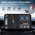 Carbon Fiber USB + USB-C / Type-C Wired to Wireless Carplay Adapter for iPhone, 020-5