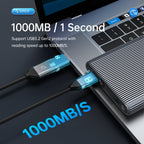 ORICO AM2C3-2SN Dual-bay M.2 NVME + SATA SSD Enclosure, AM2C3-2SN