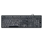 MC-K315 104 Keys Large Characters Blacklit Wired Keyboard, MC-K315